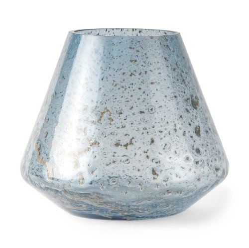 70351 - Robyn Short Blue Glass Vase