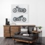 101733-S - Lets Roll I White by James Wiens a Hand Embellished Textured Canvas