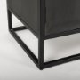 69885 - Sloan 47.5W x 85.5H Black Wood W/Black Metal Frame Arch Cabinet
