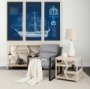 8804 - Antique Ship Blueprint IV by Vision Studio Hand Embelished Framed Art Print Matted under Glass