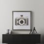14197 - Retro Camera I by Mercana Studio a Hand Embellished Textured Framed Photo Art Print Matted under Gla