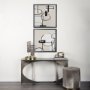 14412 - Neutral Shapes I by Mercana Studio a Hand Embellished Textured Framed Art Print Matted under Glass