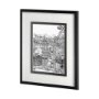 11869 - B&W City Scene IV by Melissa Wang a Hand Embellished Textured Framed Art Print Matted under Glass