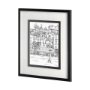 11870 - B&W City Scene V by Melissa Wang a Hand Embellished Textured Framed Art Print Matted under Glass