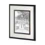 11871 - B&W City Scene VI by Melissa Wang a Hand Embellished Textured Framed Art Print Matted under Glass