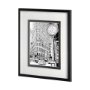 11872 - B&W City Scene VII by Melissa Wang a Hand Embellished Textured Framed Art Print Matted under Glass