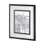 11874 - B&W City Scene IX by Melissa Wang a Hand Embellished Textured Framed Art Print Matted under Glass