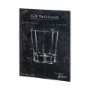 100533-S - Barware Blueprint I by Mercana Studio a Hand Embellished Textured Canvas