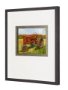 13985 - Rustic Tractors II by Mercana Studio a Hand Embellished Textured Framed Art Print Matted under Glass