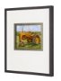 13987 - Rustic Tractors IV by Mercana Studio a Hand Embellished Textured Framed Art Print Matted under Glass