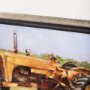 13987 - Rustic Tractors IV by Mercana Studio a Hand Embellished Textured Framed Art Print Matted under Glass