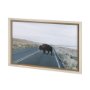 13497 - Bison Crossing by Chelsea Victoria a Hand Embelished Textured Framed Photo Art Print Matted under Gl