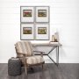 13984 - Rustic Tractors I by Mercana Studio a Hand Embellished Textured Framed Art Print Matted under Glass