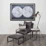 12794 - Old World Globe by Mercana Studio a Hand Embellished Textured Framed Art Print Matted under Glass