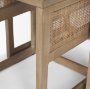 69900 - Grier Set of 2 Light Brown Solid Wood w/ Cane Nesting Accent Tables