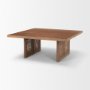 69903 - Grier  42" Square Medium Brown Solid Wood w/ Cane Coffee Table