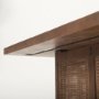 69903 - Grier  42" Square Medium Brown Solid Wood w/ Cane Coffee Table