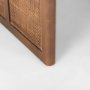69903 - Grier  42" Square Medium Brown Solid Wood w/ Cane Coffee Table