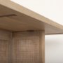 69905 - Grier 84" Light Brown Wood w/ Cane Dining Table