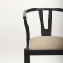 70194 - Trixie Black Wood Frame w/ Dark Taupe Fabric Seat Bar Stool