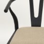 70194 - Trixie Black Wood Frame w/ Dark Taupe Fabric Seat Bar Stool
