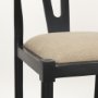 70194 - Trixie Black Wood Frame w/ Dark Taupe Fabric Seat Bar Stool