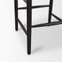 70194 - Trixie Black Wood Frame w/ Dark Taupe Fabric Seat Bar Stool