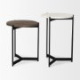 70170 - Larkin Marble & Dark Brown Wood Tabletop Nesting End/Side Tables