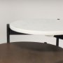 70170 - Larkin Marble & Dark Brown Wood Tabletop Nesting End/Side Tables