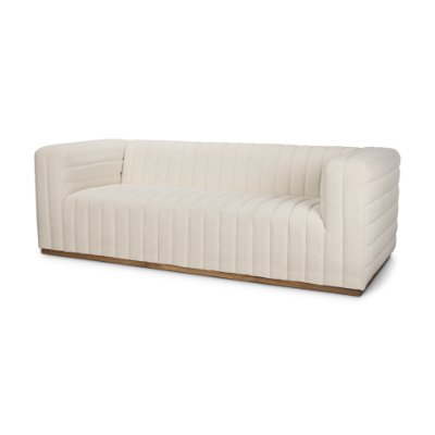 70191 - Ricciardo Cream Boucle 3-Seater Sofa