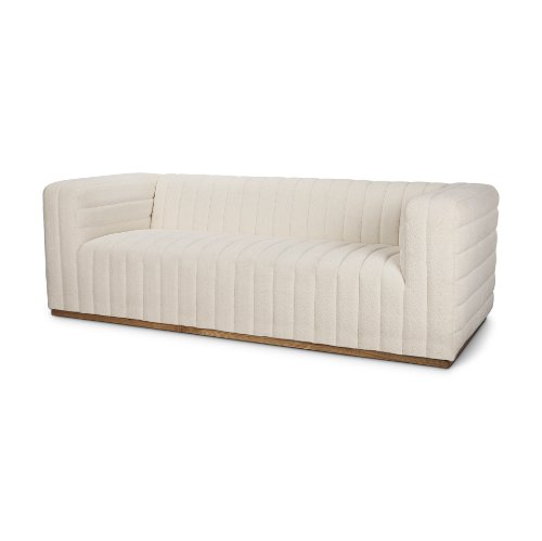 70191 - Ricciardo Cream Boucle 3-Seater Sofa