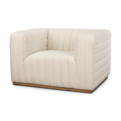 70192 - Ricciardo Cream Boucle Upholstered Arm Chair