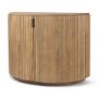 69879 - Terra Fluted Light Brown Wood 2-Door Accent Cabinet