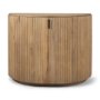 69879 - Terra Fluted Light Brown Wood 2-Door Accent Cabinet