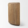 69879 - Terra Fluted Light Brown Wood 2-Door Accent Cabinet
