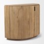 69879 - Terra Fluted Light Brown Wood 2-Door Accent Cabinet