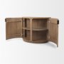 69879 - Terra Fluted Light Brown Wood 2-Door Accent Cabinet