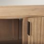 69879 - Terra Fluted Light Brown Wood 2-Door Accent Cabinet