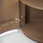69879 - Terra Fluted Light Brown Wood 2-Door Accent Cabinet