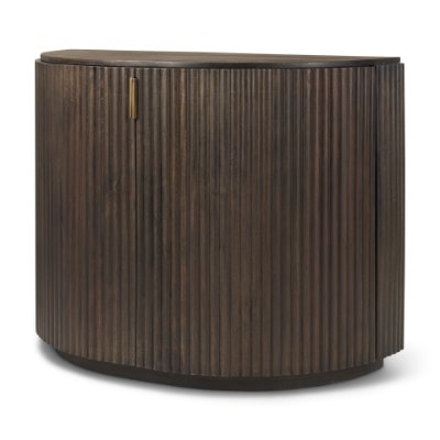 69880 - Terra Fluted Dark Brown 2-Door Accent Cabinet