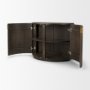69880 - Terra Fluted Dark Brown 2-Door Accent Cabinet