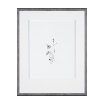 14816 - Anthurium II by Mercana Studio a Hand Embellished Textured Framed Art Print Matted under Glass