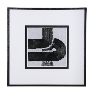 Pipes I by Chase a Hand Embellished Textured Framed Art Print Matted under Glass