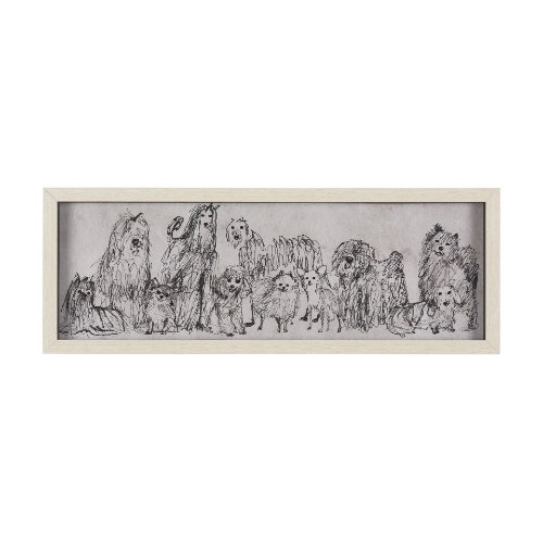 14838 - Three Buddies by Mercana Studio a Hand Embellished Textured Framed Art Print Matted under Glass