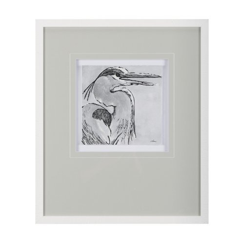 14845 - Bird Portrait Sketch I by Mercana Studio Hand Embellished Framed Art Print Matted under Glass