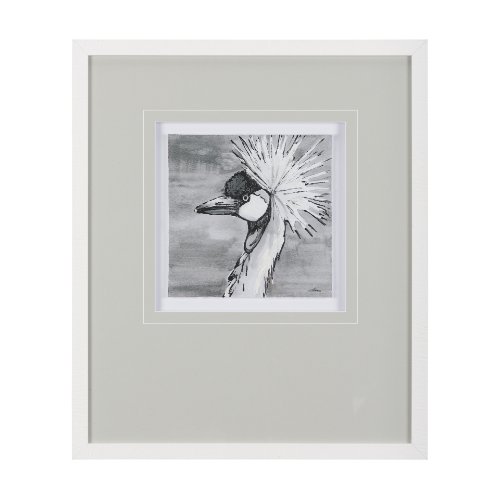 14846 - Bird Portrait Sketch II by Mercana Studio Hand Embellished Framed Art Print Matted under Glass