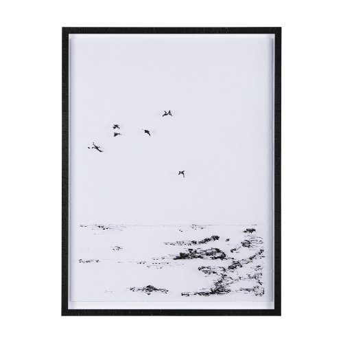 14851 - Arriving II by Mercana Studio a Hand Embellished Textured Framed Art Print Matted under Glass