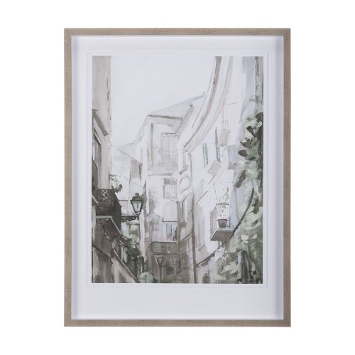 14859 - The Old Lodge Lane II by Natalia a Framed Art Print Matted under Glass