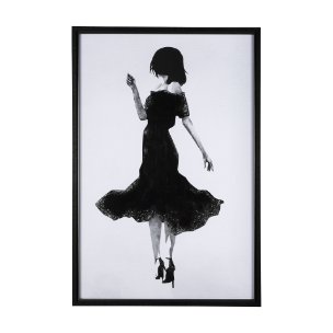 A Dancing Night II by Mercana Studio a Hand Embellished Textured Framed Art Print Matted under Glass