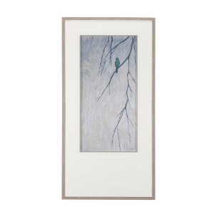 Bird Song I by Mercana Studio a Hand Embellished Textured Framed Art Print Matted under Glass